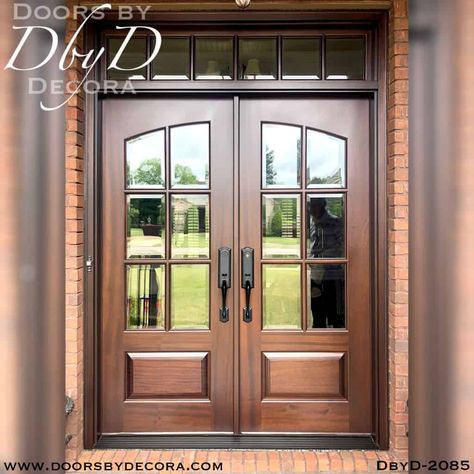 Entry Double Doors, French Country Doors, Country Front Door, Double Front Entry Doors, Wrought Iron Front Door, French Front Doors, Solid Wood Front Door, Wood Fence Design, Gate Wall Design