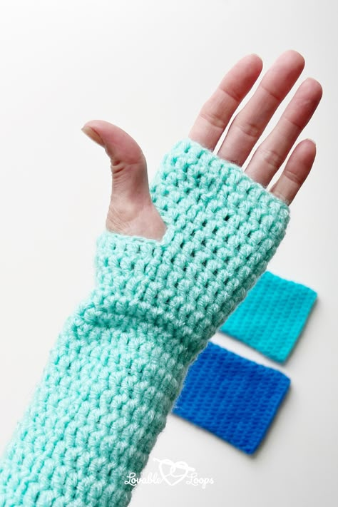 Make your own Easy Crochet Fingerless Gloves with this free pattern. Perfect for beginners. Written for small, medium, and large sizes. Crochet Easy Fingerless Gloves, Easy Crochet Wrist Warmers, Free Fingerless Gloves Pattern, Fingerless Mittens Pattern Crochet, Crochet Hand Warmers Free Pattern Easy, Fingerless Gloves Crochet Free Pattern Easy, Crochet Fingerless Gloves Free Pattern Easy Simple Hand Warmers, Crocheted Fingerless Gloves Free Pattern, Crochet Fingerless Gloves Free Pattern Easy