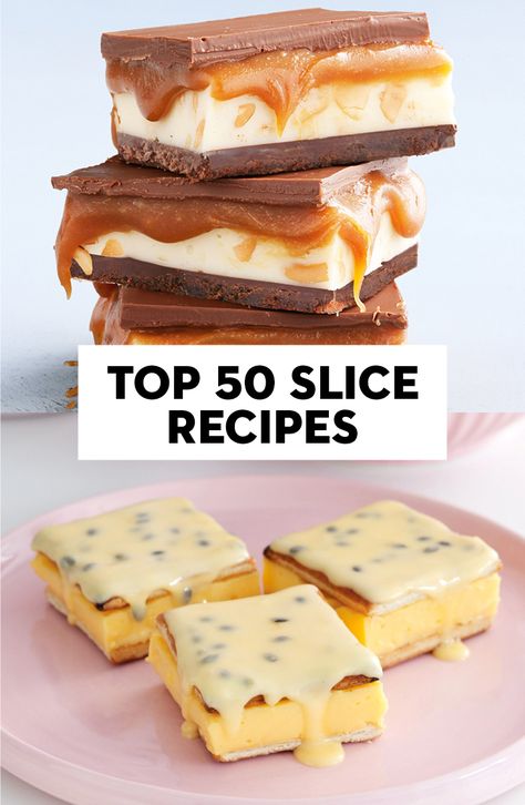 Simple Slices Recipes, Dessert Slice Recipe, Healthy Slice Recipe, Tray Bakes Desserts, Slices Recipes Easy No Bake, Tray Cakes Ideas, Morning Tea Ideas, Australian Vanilla Slice Recipe, Typical Australian Food