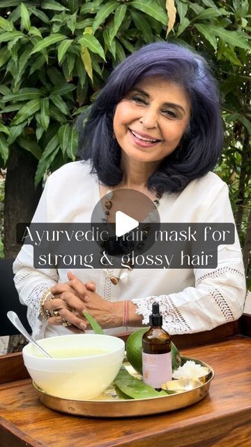 Saanté on Instagram: "Try this ayurvedic hair mask for glossy strong hair. 

Packed with nourishment and fatty acids from superfoods of flaxseed, aloevera, avocado and rice. Add our strengthening and nourishing hair oil for that extra boost of strength, shine and antioxidant protection. 

I remember the first time I used this mask my hair had a glass like shine and felt extremely nourished. Been applying this mask once a week for a while now and can definitely say my hair texture has improved tremendously. 

Watch the video for ingredients 

Add a 💜 in the comments if you will be trying this 

#hairgloss #shinyhair #strongroots #hairritual
#saanteselfcare #maliniohri #dubaihair" Flaxseed Hair Mask, Rice Hair Mask, Ayurvedic Hair Mask, Flaxseed Oil For Hair, Flex Seed, Nourishing Hair Mask, Hair Fall Remedy, Rice Mask, Ayurvedic Oil