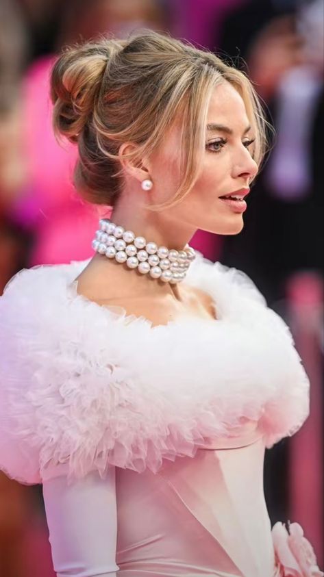 Margot Robbie Hair Updo, Margot Robbie Updo, Margot Robbie Hair, Wedding Ponytail Hairstyles, Blonde Updo, Wedding Hair Up, Barbie Wedding, Barbie Movie, Wedding Hair Inspiration