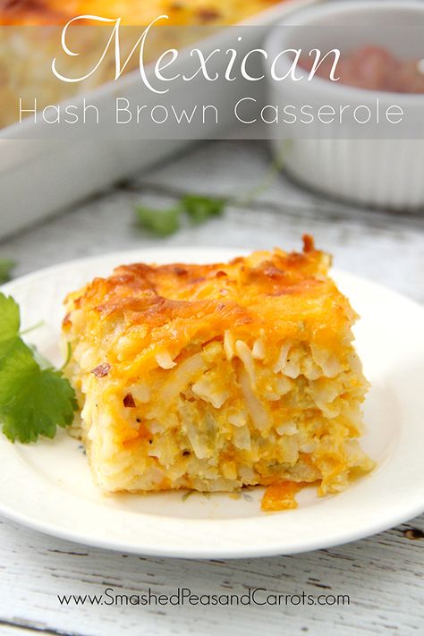 Mexican Hash Brown Casserole Recipe Simply Potatoes Recipes, Monday Meals, Mexican Brunch, Easy Casseroles, Smashed Peas, Simply Potatoes, Brown Recipe, Mexican Breakfast Recipes, Hashbrown Breakfast Casserole