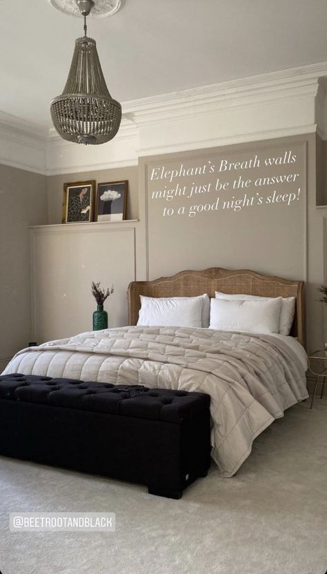 Spare Room Paint Colors, Charleston Grey Farrow And Ball, Farrow And Ball Bedroom, Hamptons Bedroom, Elephants Breath, Bedroom Built In Wardrobe, Neutral Bedroom Decor, Soft Bedroom, Sleeping Room