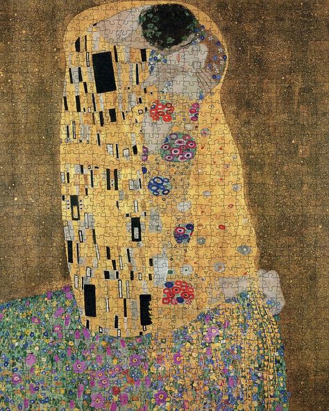 Gustav Klimt (Austrian, 1862–1918) The Kiss, 1908–1909 Produced at the height of Gustav Klimt’s gold period, The Kiss has become the artist’s most recognizable work. This lovers’ embrace, amid a wildflower meadow, retains its allure more than a century after it was painted. In piecing together The Kiss, you may discover details in this well-known image that could give you a deeper understanding of the artist’s technique and vision. Gather with family and friends for puzzle-piecing together!• Our Sunsout Puzzles, Klimt The Kiss, The Kiss (klimt), Lovers Embrace, Vienna Secession, Wildflower Meadow, Local Gifts, New Puzzle, Musical Art