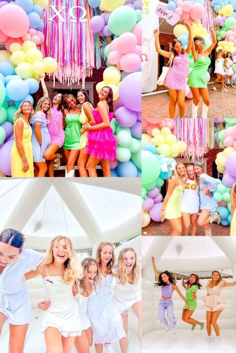 Sorority Socials, Bid Day Themes, Sorority Life, Bid Day, Big Little, Sorority, Color Me, Eye Candy, Balloons