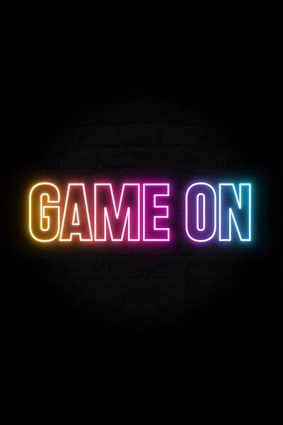 Gamer Aesthetic, Games Room Inspiration, Text Games, 80s Synth, Louis Vuitton Pattern, Neon Text, Game Font, Instax Mini Camera, Ppt Background