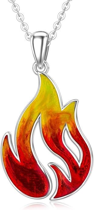 Amazon.com: PELOVNY Mothers Day Gifts Flame Fire Necklace for Women Sterling Silver Nature Fire Nation Pendant Jewelry Gift for Girlfriend Lover : Clothing, Shoes & Jewelry Flame Necklace, Fire Necklace, Fire Nation, Mom Daughter, Gift For Girlfriend, Necklace For Women, Llama, Girlfriend Gifts, Jewelry Gift