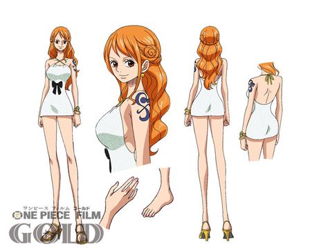 One Piece Film Gold One Piece Film Gold, One Piece Tumblr, Nami Cosplay, Susanoo Naruto, One Piece Movies, Character Model Sheet, One Piece Nami, Nami One Piece, One Piece Drawing