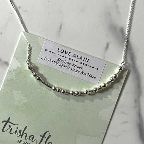 TOMORROW is the last day to order your custom-made Morse Code Necklace until maybe mid to late September. Here's the link to order: https://www.trishaflanagan.com/products/custom-name-morse-code-necklace Last Day To Order, Morse Code Necklace, Morse Code, The Last Day, Last Day, Coding, Sterling Silver, Silver, Quick Saves