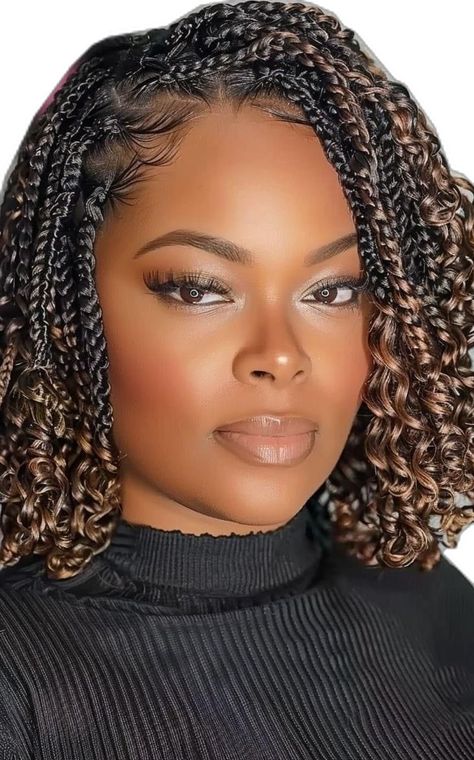 Curly Crochet Braids Hairstyles, Crochet Styles For Black Women, Braids For Older Black Women Over 50, Short Crochet Braids, Bob Braids Hairstyles, Short Box Braids Hairstyles, Curly Crochet Hair Styles, Bob Braids, African Hair Braiding Styles