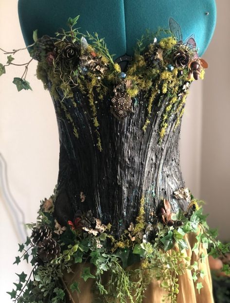 Moss Butterfly, Druid Costume, Mother Nature Costume, Fair Outfit, Ren Faire Outfits, Fairy Cosplay, Fair Outfits, Ren Fest, Woodland Fairy