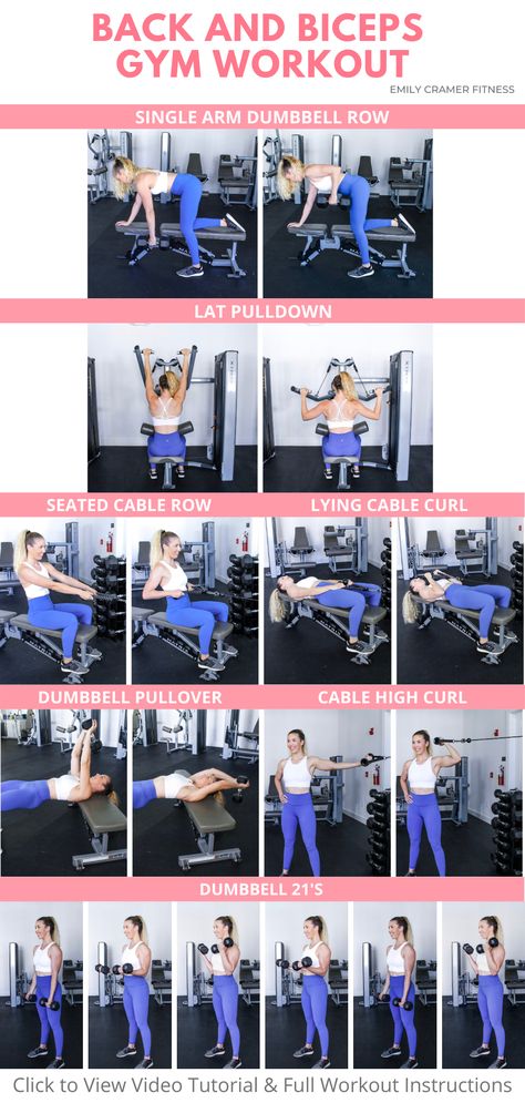 Back and Biceps Gym Workout Womens Bicep Workout Gym, Workout With Machines For Women, Arm Circuit Workout Gym, Ladies Upper Body Workout, Back Bicep And Tricep Workout, Gym Workouts Women Arms And Back, Women Upper Body Workout Gym, Back And Bicep Women Workout, Back And Lats Workout