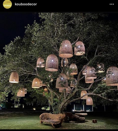 Chandelier Tree, Outdoor Restaurant Design, Outdoor Chandelier, Resort Design, Garden Cafe, Outdoor Restaurant, Restaurant Interior Design, Outdoor Bar, Restaurant Interior