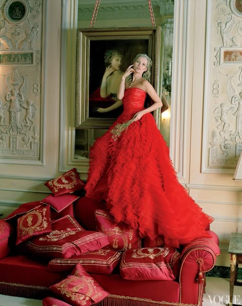 Checking Out: Kate Moss at the Ritz Paris Tim Walker Photography, The Ritz Paris, Red Wedding Dress, Mode Editorials, Stephanie Seymour, Paolo Roversi, Christian Dior Haute Couture, Tim Walker, Carla Bruni