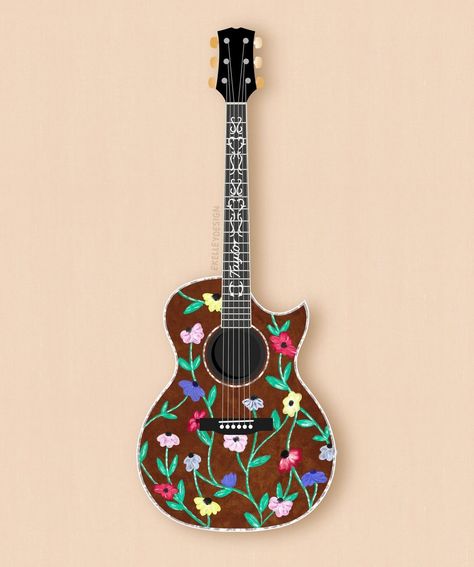 What if you took the surprise song/ acoustic set piano design and put it on a guitar…? #13daysofswiftmas day 8: surprise songs !!!! since… | Instagram Guitar Designs Acoustic, Acoustic Guitar Painting Ideas, Surprise Song Piano, Acoustic Guitar Design Ideas, Cute Acoustic Guitar, Acoustic Guitar Painting, Painted Acoustic Guitar, Guitar Taylor Swift, Guitar Art Diy