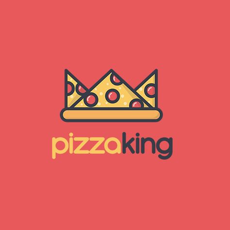 Pizza Logo Design Ideas, King Logo Design, Pizza King, Pizza Logo, Ad Layout, Graphic Design Ideas, Pizza Design, Book And Magazine Design, Professional Graphic Design