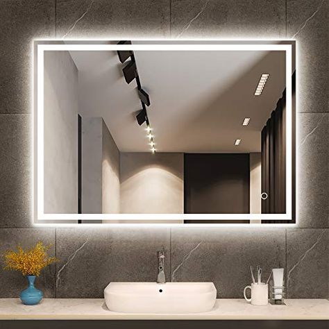 Backlit Bathroom Mirror, Wall Vanity, Led Bathroom Mirror, Backlit Mirror, Bathroom Mirror Lights, Lighted Vanity Mirror, Mirror With Led Lights, Led Bathroom, Led Mirror Bathroom