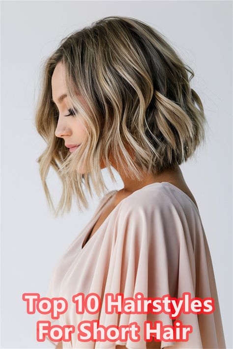 Transform your short hair from drab to fab with these Top 10 hairstyles for short hair. Get ready to turn heads and receive endless compliments on your stunning new look. #hairstylesforshorthair #shorthaircuts #hairlove #hairinspo Short Professional Hairstyles, Top 10 Hairstyles, Modern Mullet, Asymmetrical Bob, Latest Hair Trends, Sleek Bob, Hairstyles Short Hair, Heart Face Shape, Hairstyles For Short Hair