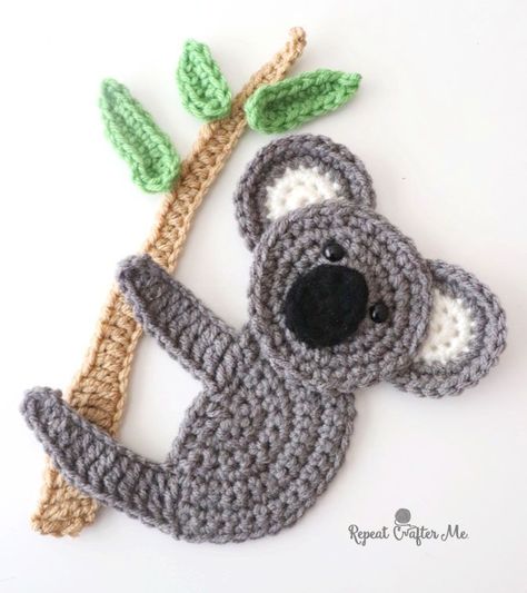 As soon as I made the Crochet Sloth Appliqué, I knew that it could easily be re-worked into a Koala! This project is especially close to our hearts as we are all so worried about the wildfires in Australia. I will be donating the proceeds from this post to help the Koalas in Australia. I … Snowmen Crochet, Koala Applique, Crochet Soccer, Triangle Blanket, Crochet Koala, Applique Patterns Free, Crochet Applique Patterns, Crochet Cupcake, Stitch Ears