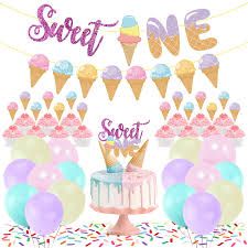 Ice Cream 1st Birthday, Ice Cream Party Theme, Ice Cream Party Decorations, Popsicle Party, Ice Cream Birthday Cake, Birthday Party Images, One Banner, Ice Cream Birthday Party, 1st Birthday Party Decorations