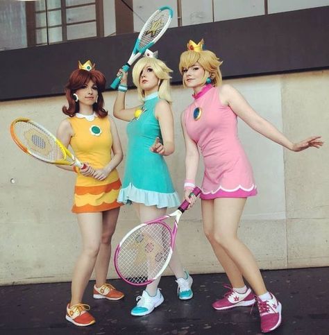 Rosalina Costume, Rosalina Cosplay, Mario Tennis, Princess Peach Cosplay, Mario Cosplay, Peach Cosplay, Peach Costume, Mario Costume, Trio Costumes