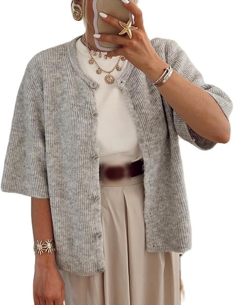 Balloon sleeve cardigan