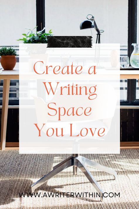 Tired of staring at a blank page? Maybe it’s not you; perhaps it’s the space you’re writing in. At A Writer Within, we think where you write matters. One of the best ways to get inspired and your pen moving is to design an inspiring writing space. Read the blog and find out how. www.awriterwithin.com Author Writing Space, Writers Room Ideas, Writing Desk Inspiration, Home Writing Space, Home Office For Writers, Writer Office Ideas, Writing Studio Ideas, Writing Room Ideas Home Offices, Things Every Writer Needs