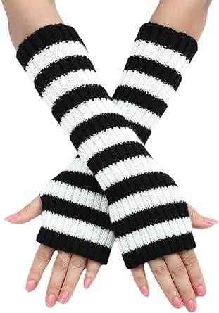 Grunge Accessories, Warmest Winter Gloves, Fingerless Gloves Knitted, Arm Sleeves, Fingerless Mittens, Fantasias Halloween, Long Gloves, Wrist Warmers, Jumpsuits And Romper