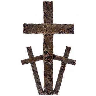 Brown Triple Cross Wall Decor Wood Crosses Ideas Rustic, Crosses Decor On Wall, Wood Crosses Ideas, Pallet Cross, Wooden Crosses Diy, Rosary Holder, Wood Crosses Diy, Wooden Cross Crafts, Three Crosses