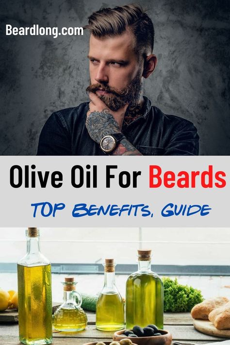 Growing a beard is not a walk in the park. Many men face many problems when it comes to facial hair growth. The number is thing for your beard care is a beard oil. However, can olive oil be a good alternative? In this article, we will discuss whether or not using olive oil on our beards is a good idea. #oliveoilforbeard #beardgrowth #beardcare #bearddryness #drybeard #beardoil Olive Oil Before Bed, Benefits Of Olives, Drink Olive Oil, Long Hair Oil, Drinking Olive Oil, Beard Growth Tips, Facial Hair Growth, Hair Facts, Beard Butter