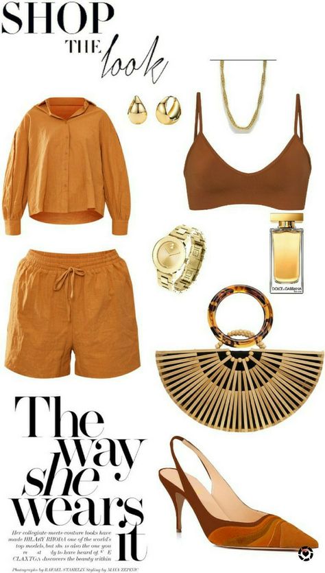 Step out in style this summer with a show-stopping vacation look! This chic monochrome co-ord of earth tones featuring a Skims bralette in the color copper will give you an effortless caramel and chocolate ensemble. The brown suede slingback pumps (available up to size 16) take your outfit from simple sophistication to headturning glam, adding length and the perfect hint of height thanks to its kitten heel. Vacation Looks, Casual Chic Outfit, Slingback Pump, Kitten Heel, Co Ord, Brown Suede, Earth Tones, Chic Outfits, This Summer