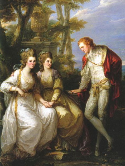 Angelica Kauffman (1741–1807) — Portrait of Lady Georgiana, Lady Henrietta Frances and George John Spencer, Viscount Althorp, 1774 : Althorp, Daventry District, Northamptonshire. England (1200×1594) Georgiana Duchess Of Devonshire, Georgiana Cavendish, Angelica Kauffmann, Althorp House, Duchess Of Devonshire, The Duchess Of Devonshire, Duke Of Devonshire, John Spencer, Spencer Family