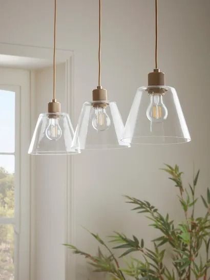 Lighting, Wall & Ceiling Lights & Kitchen Lights | Cox & Cox Lights Above Kitchen Island, Kitchen Light Shades, Kitchen Light Fittings, Ceiling Lights Kitchen, Pendant Living Room, Bedroom Ceiling Lights, Lights Over Kitchen Island, Lighting Scheme, Clear Glass Pendant Light