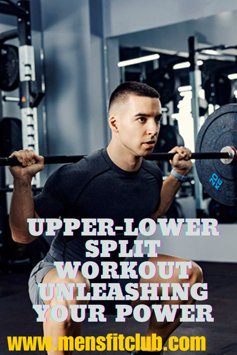 Illustration of an upper/lower split workout, featuring a structured routine that separates training days into upper body and lower body exercises. The upper body days include movements like bench presses, rows, and shoulder presses, while lower body days focus on squats, lunges, and deadlifts. The graphic emphasizes balanced muscle development, proper form, and recovery between sessions. Ideal for those looking to build strength and muscle with a focused, efficient training split. 4 Day Upper Lower Split Workout, Split Workout Men, Upper Lower Split Workout Women, 4 Day Split Workout Men, Upper Lower Split Workout, 4 Day Split Workout, Split Workout Routine, Split Workout, Workout Split