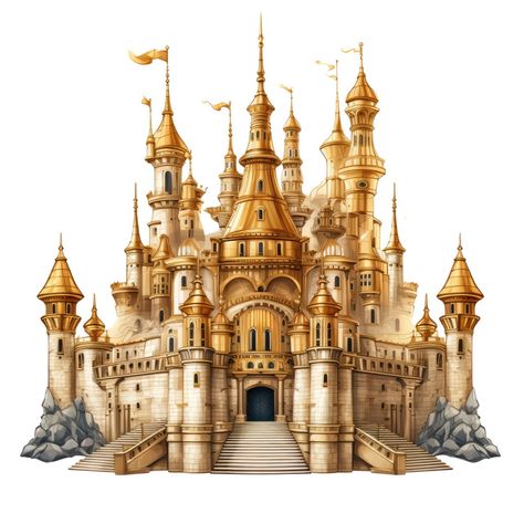 Castle Png, Gold Castle, Hipster Photography, Lost City Of Atlantis, Color Knowledge, Gold Clipart, Teddy Bear Images, Environment Props, Digital Invitations Wedding