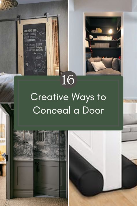 Looking to disguise that pesky unused door in your home? Discover 16 clever ideas to cover your unused doorway creatively! From using attractive furniture pieces to stylish plants, and innovative panels, we've got fun and practical suggestions to transform your space. Use these hacks to enhance your home's aesthetics or simply to keep things cozy. Whether you want to style your living room, enhance corner spaces, or find a perfect DIY project, these ideas will wow your guests and give your home a fresh twist! Hvac Door Ideas, Door To Nowhere, Fun Door Ideas, Washroom Door Ideas, Cover Unused Door Ideas, Unused Door Cover Up Ideas, Hide A Door Ideas, Door Cover Up Ideas, Hidden Doors In Wall Panel