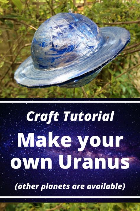 Craft Tutorial: Make your own Uranus (other planets are available) - HodgePodgeDays Creative Playroom Ideas, Indoor Kids Crafts, Uranus Planet, Planet Crafts, Planet Project, Printmaking Projects, Solar System Projects, Space Themed Bedroom, Other Planets