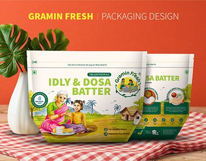 Idli Batter, Bakery Packaging Design, Dosa Batter, Watercolor Branding, Packaging Illustration, Idli Dosa, Bread Packaging, Bakery Packaging, Graphic Design Packaging