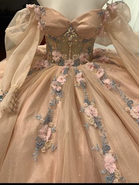 Brown Quinceanera Dresses, Champagne Quince Dresses, Champagne Quinceanera Dresses, Debut Gowns, Debut Dresses, Quinceanera Dresses Gold, Quinceanera Themes Dresses, Princess Gowns, Quinceñera Dresses