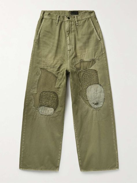 Japanese Workwear Vintage, Masc Style, Leg Patchwork, Japanese Workwear, Japanese Pants, Japanese Countryside, Denim Repair, Workwear Vintage, Twill Trousers