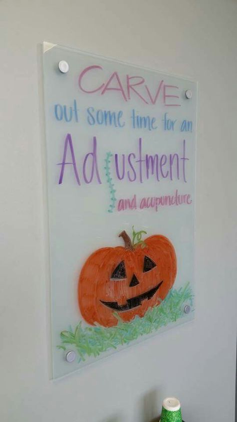 Chiropractor Humor Halloween, October Chiropractic Boards, Chiropractic Quotes Motivation, September Chiropractic Boards, Back To School Chiropractic Boards, Chiropractic Bulletin Board Ideas, Halloween Chiropractic Boards, Chiropractor Board Ideas, Chiropractic Chalkboard Ideas