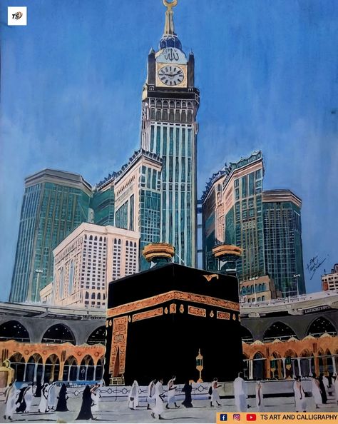 painting of kaaba Kaabah Makkah Sketch, Kabba Sharif Painting, Painting Of Makkah, Kaba Sharif Sketch, Kaba Sharif Painting On Canvas, Kaba Sharif Painting, Kaba Sharif Drawing, Kaaba Sketch, Khana Kaba Painting