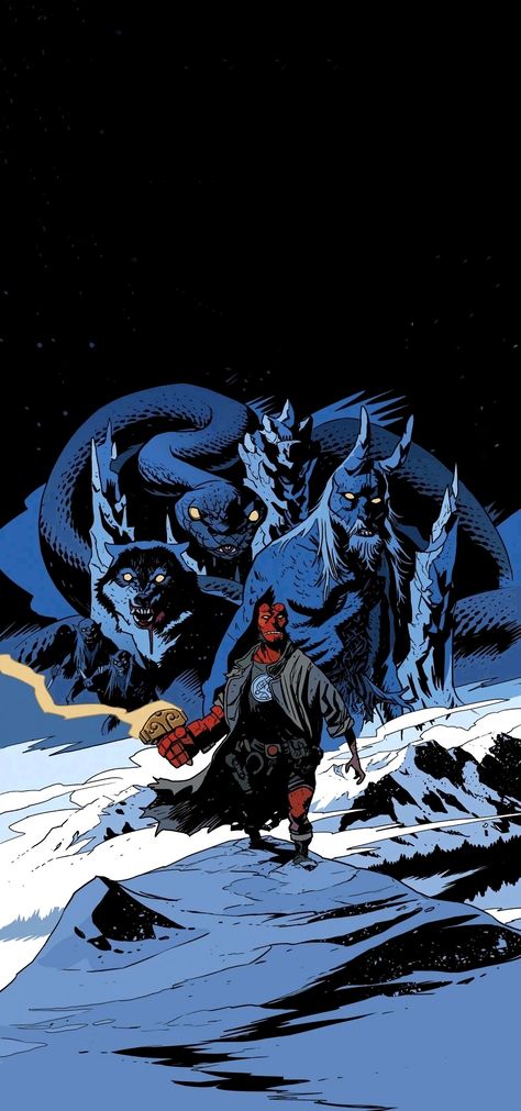 Hellboy Comic Art, Hellboy Wallpaper, Hellboy In Hell, Hellboy 1, Hellboy Comic, Junggi Kim, Mike Mignola Art, Hellboy Tattoo, Morpheus Sandman