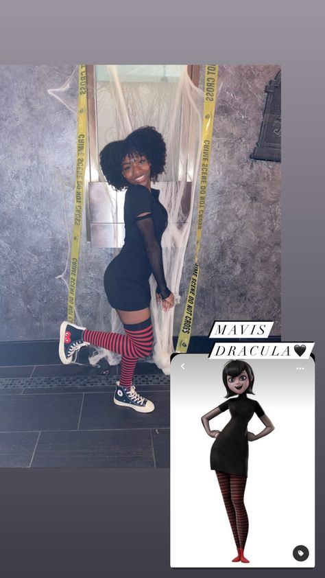 Mavis Dracula Inspired Outfits, Jonnie And Mavis Costume, Mavis From Hotel Transylvania Costume, Black Mavis Cosplay, Halloween Costumes Mavis, Mavis Outfit Inspiration, Mavis Costume Women, Mavis Fantasia Halloween, Mavis Dracula Costume