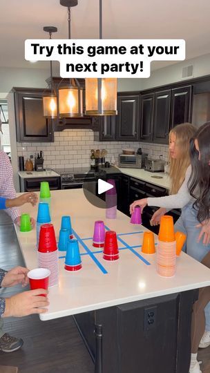 Cup Flip Tac Toe Party Game! | Cup Flip Tac Toe Party Game! | By Evan EraFacebook Flip Tac Toe, Flip Cup Tic Tac Toe Game, Cup Flip Tic Tac Toe, Cup Flip Game, Plastic Cup Games Party Ideas, Head Shoulders Knees Cup Game, Cup Party Games, Cup Games For Adults, Flip Cup Tic Tac Toe