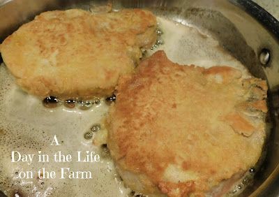 A Day in the Life on the Farm: Mom Klik's Breaded Pork Chops #BakingBloggers Bone In Pork Loin, Polish Dishes, Breaded Pork Chops, Life On The Farm, Pork Loin Chops, Polish Food, Bouillon Cube, Peace And Quiet, Egg Wash