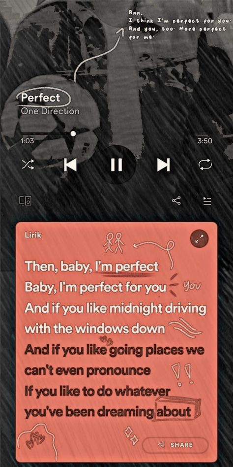 Perfect Song Wallpaper, Perfect One Direction Lyrics, Spotify One Direction, Perfect Spotify, Perfect One Direction, Right Now One Direction, One Direction Lyrics, One Direction Songs, One Direction Wallpaper