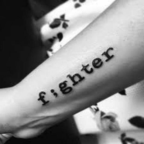 Fighter Tattoo Symbol, Semicolon Wrist Tattoo, Unique Semicolon, Semicolon Tattoo Ideas, Semicolon Tattoo Meaning, Semicolon Tattoos, Fighter Quotes, Tattoo Ideas With Meaning, Tattoo Colors