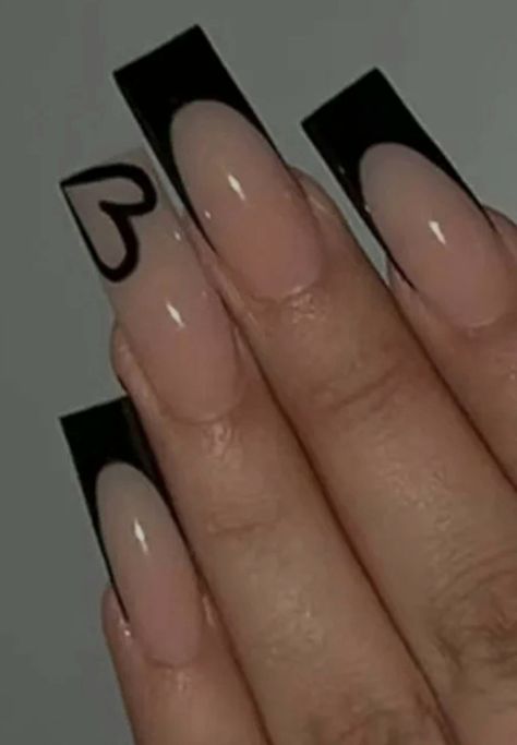 Black Press On Nails, Nails Accessories, Coffin Press On Nails, Fake Nails With Glue, Really Cute Nails, Coffin Shape Nails, Black Nail Designs, Summer Acrylic Nails, Acrylic Nails Coffin