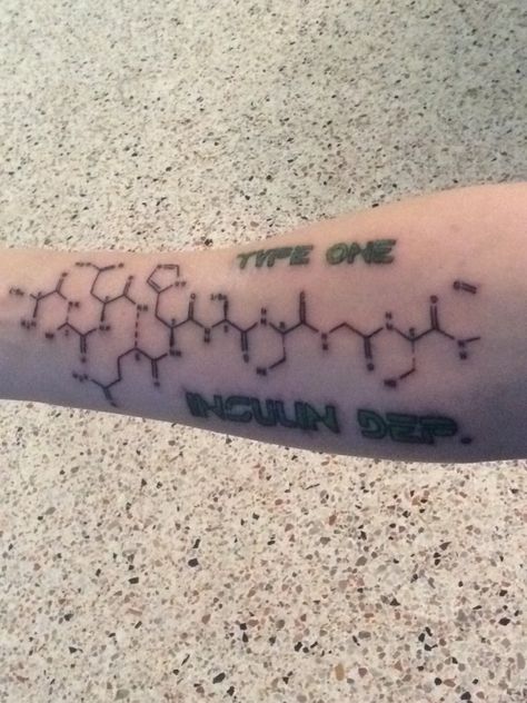 Pancreas Tattoo, T1d Tattoo, Molecule Tattoo, Piercings Ideas, Tattoo Bracelet, Art Journals, Tattoos And Piercings, Jesus Fish Tattoo, Type 1